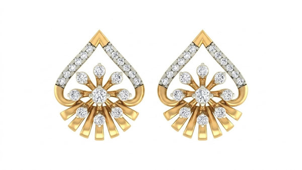 Gold & Diamond Women Stud Earring KRC40745E