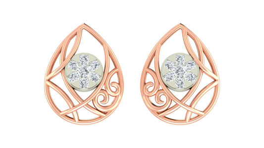 18K Gold & Diamond Women Stud Earring KRA40177E