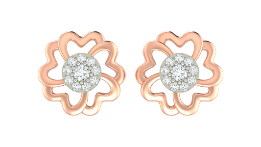 18K Gold & Diamond Women Stud Earring KRA40180E