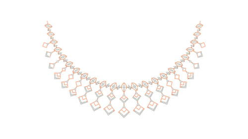 14K Gold & Diamond Choker NECKLACE SET KRA44176N