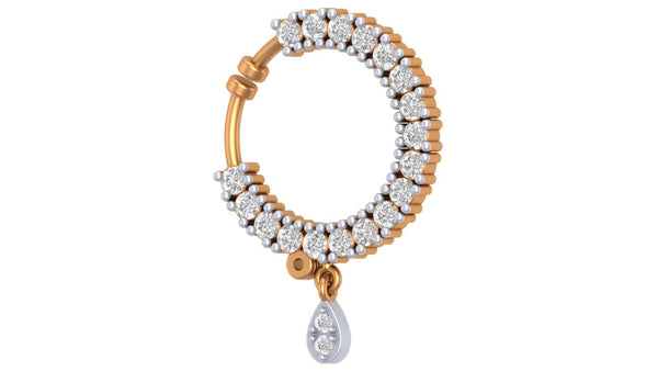 Gold & Diamond Nose Ring KRC80315