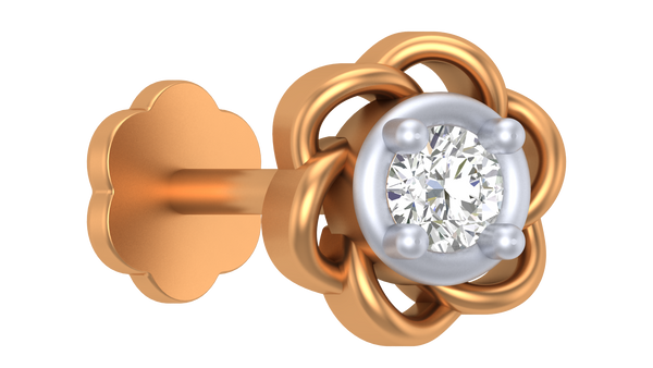 18K Gold & Diamond Stud Nose Pin KRA50017