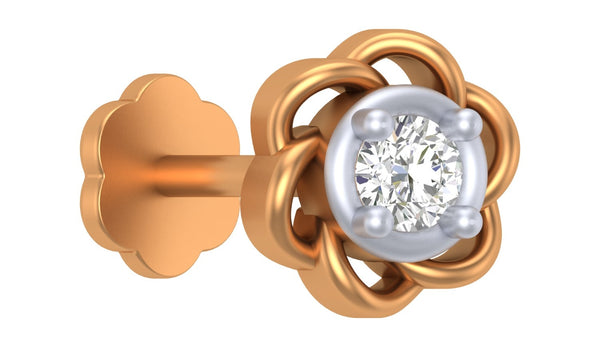 Gold & Diamond Stud Nose Pin KRC80150