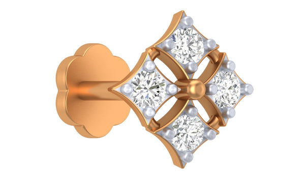 Gold & Diamond Stud Nose Pin KRA50062