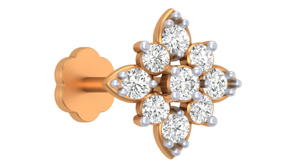 Gold & Diamond Stud Nose Pin KRC80183