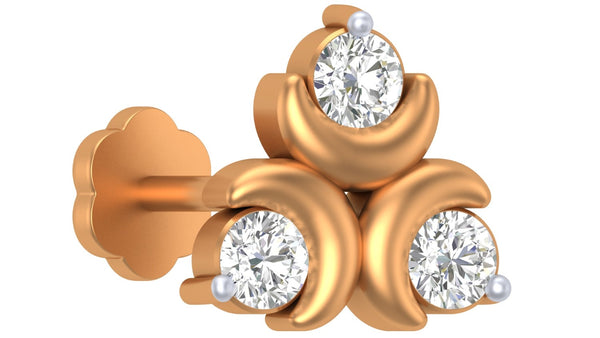 Gold & Diamond Stud Nose Pin KRA50100