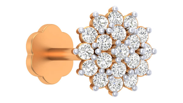 Gold & Diamond Stud Nose Pin KRC80059