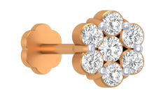 18K Gold & Diamond Stud Nose Pin KRC80290