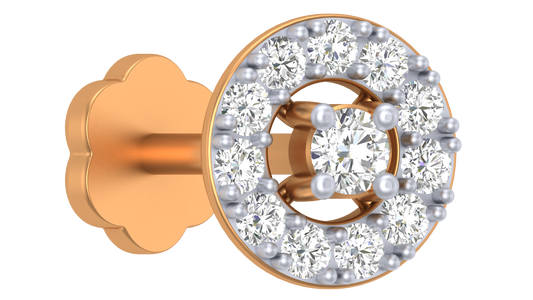 18K Gold & Diamond Round Nose Pin KRA50164B