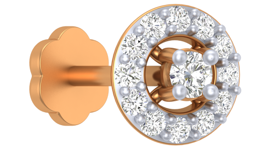 18K Gold & Diamond Round Nose Pin KRA50170A