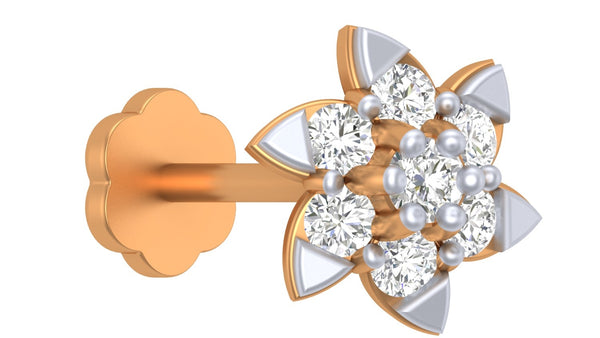 Gold & Diamond Stud Nose Pin KRC80265