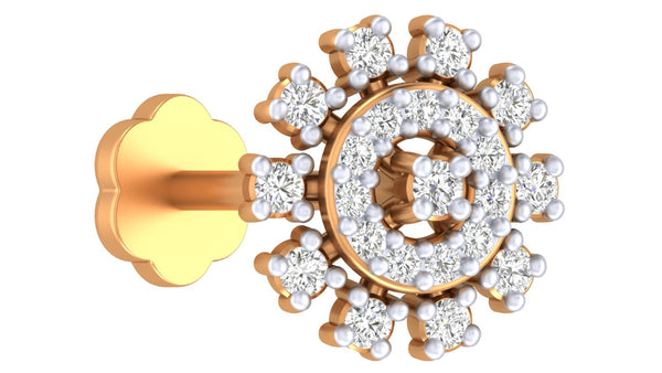 Gold & Diamond Stud Nose Pin KRC80170