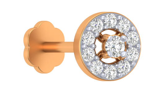 18K Gold & Diamond Round Nose Pin KRA50296