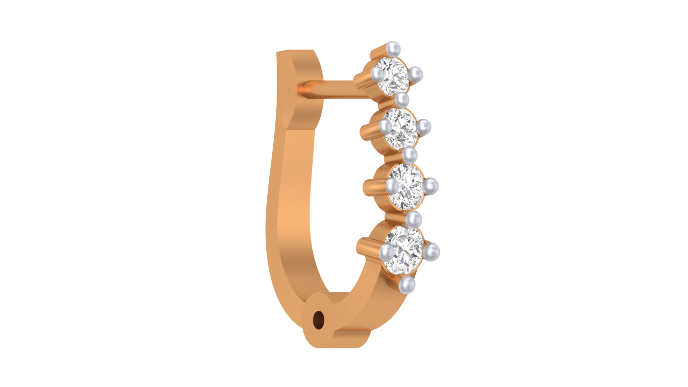Gold & Diamond Nose Ring KRC80295