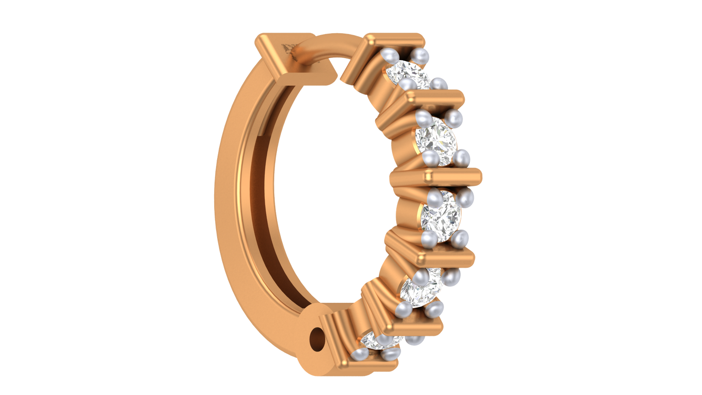 Gold & Diamond Nose Ring KRC80287