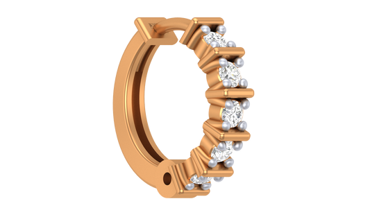 18K Gold & Diamond Nose Ring KRA50301