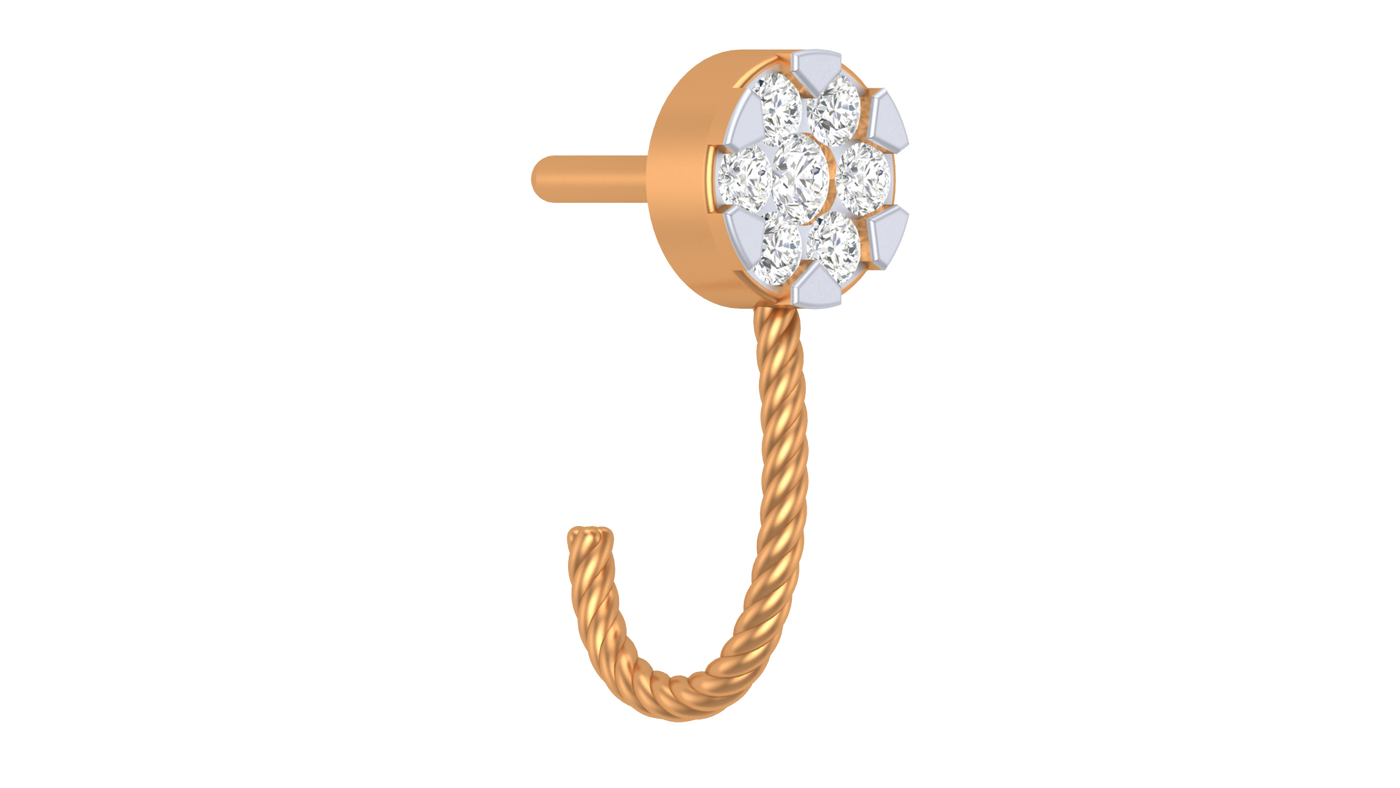 Gold & Diamond Nose Ring KRC80288