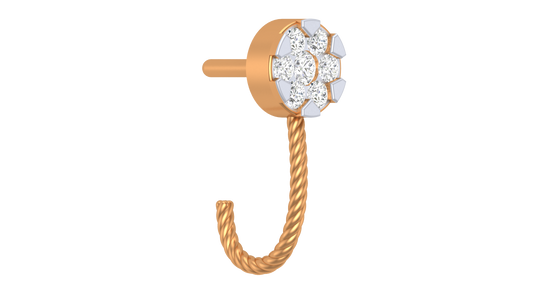 18K Gold & Diamond Nose Ring KRA50303