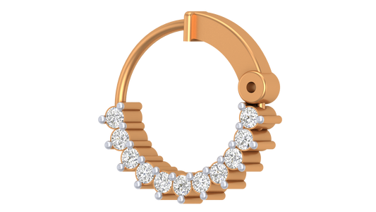 18K Gold & Diamond Nose Ring KRA50305