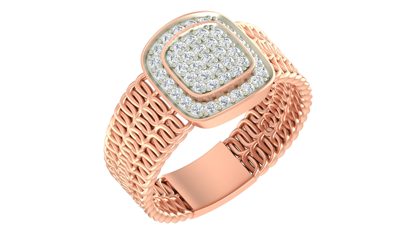Gold & Diamond Engagement Ring For Men KRC20129