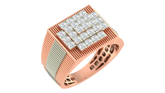 18K Gold & Diamond Ring For Men KRA60216