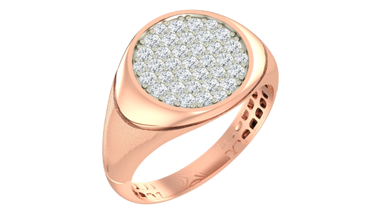 18K Gold & Diamond Band Ring For Men KRA60233