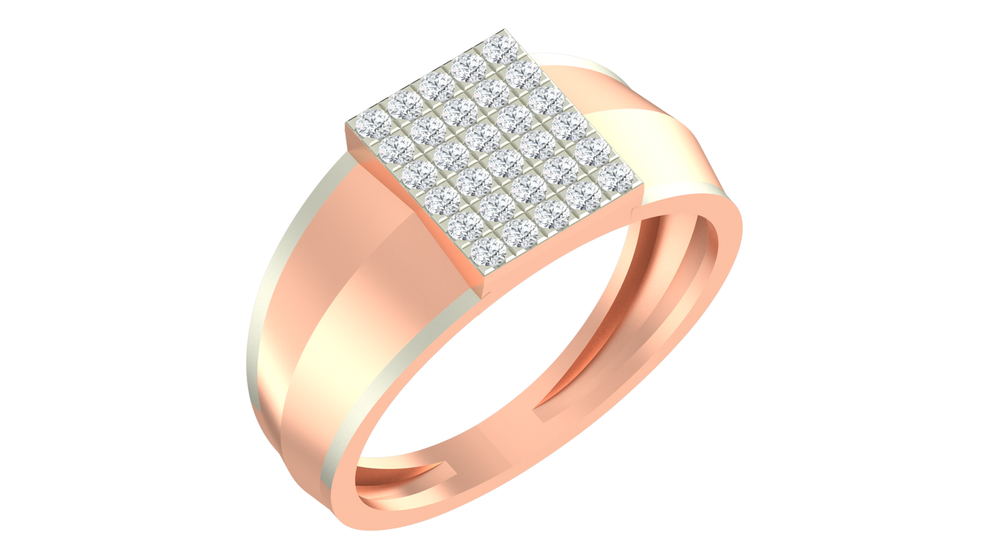 Gold & Diamond Engagement Ring For Men KRB20106