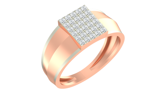 18K Gold & Diamond Engagement Ring For Men KRA60272