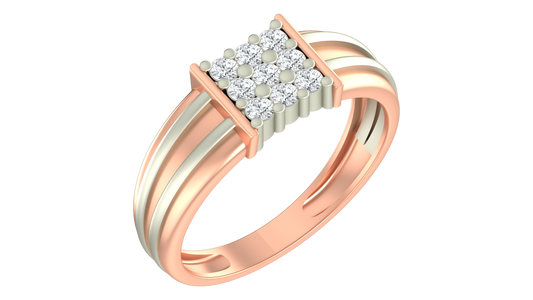 18K Gold & Diamond Engagement Ring For Men KRA60277