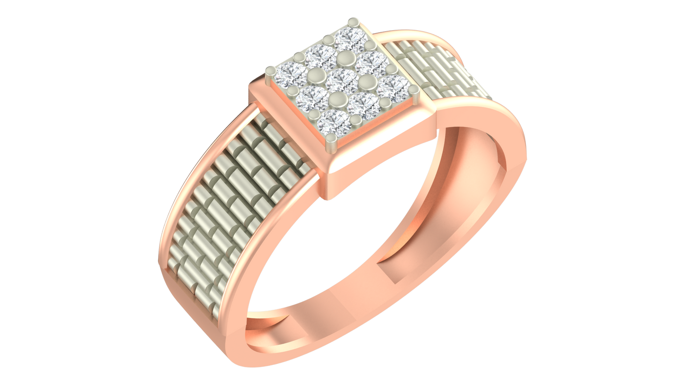 Gold & Diamond Engagement Ring For Men KRC20102