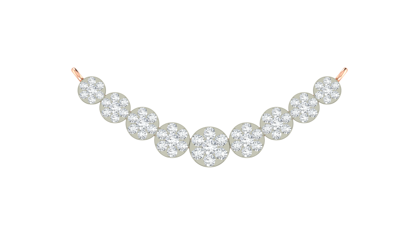 Gold & Diamond Bridal Round Mangalsutra For Women KRC50196
