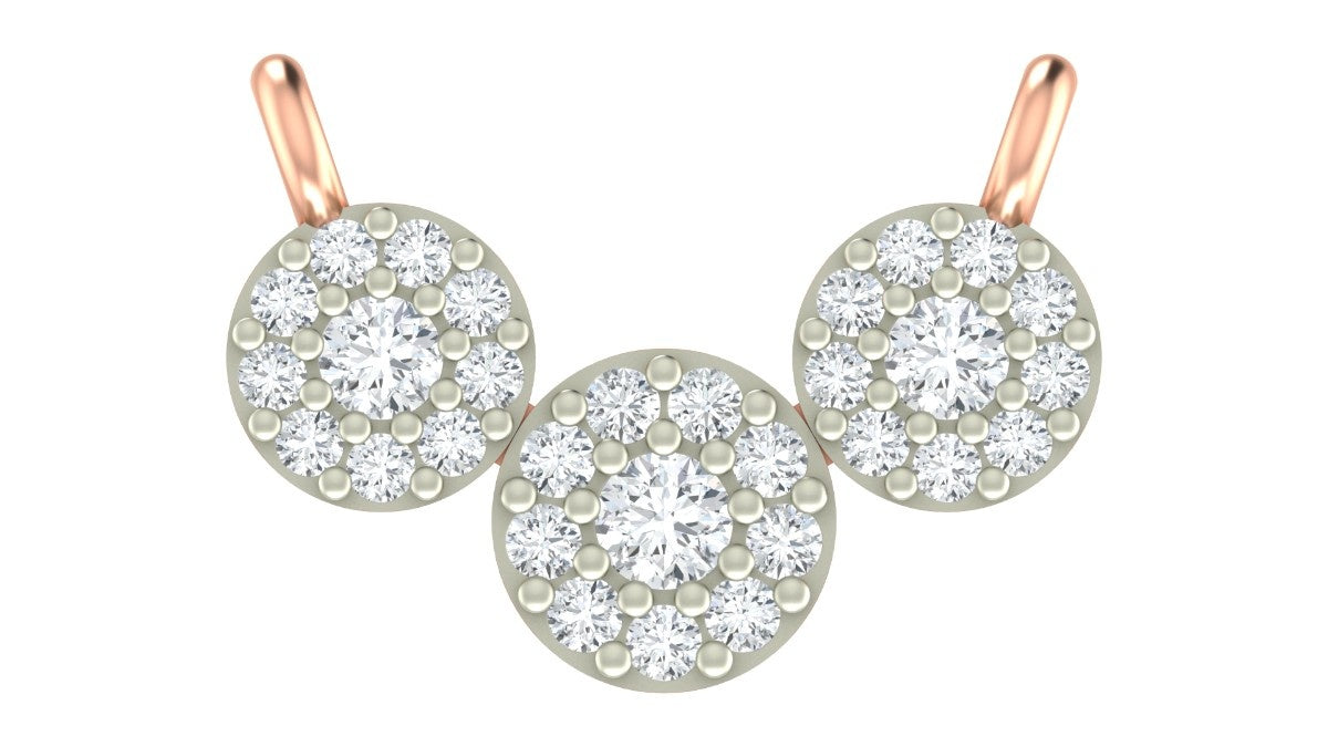 Rose Gold & Diamond Bridal Mangalsutra on white background