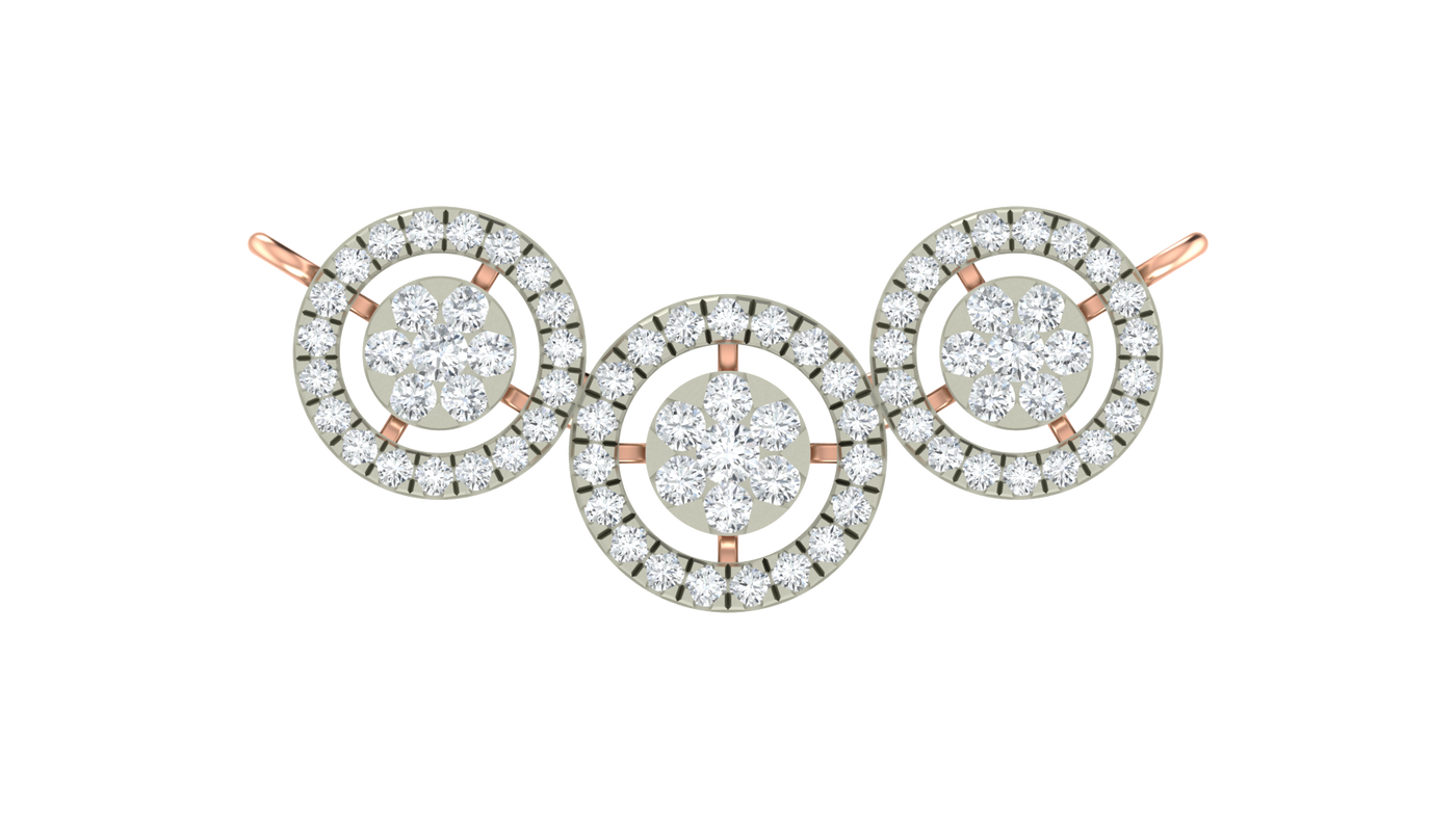Gold & Diamond Halo Mangalsutra For Women KRC50194