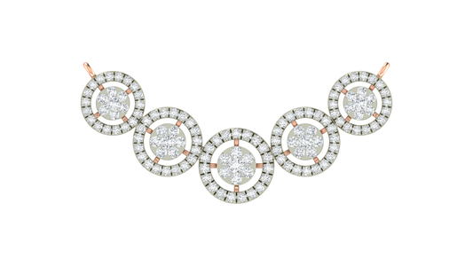 18K Gold & Diamond Round Mangalsutra For Women KRA90153