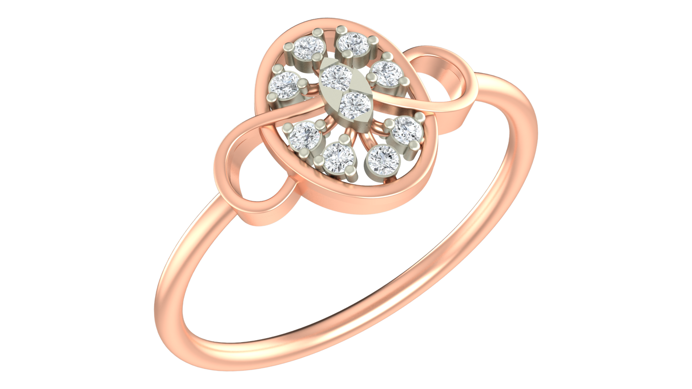 Gold & Diamond Cocktail Ring For Women KRC10241