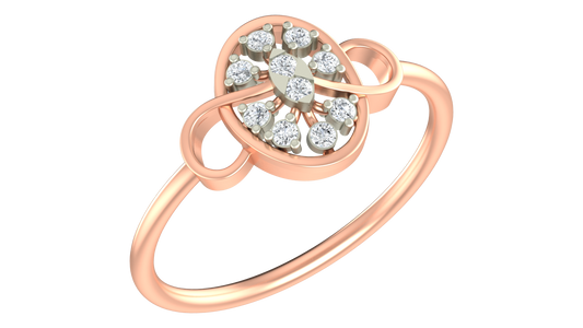 18K Gold & Diamond Cocktail Ring For Women KRB10094-A