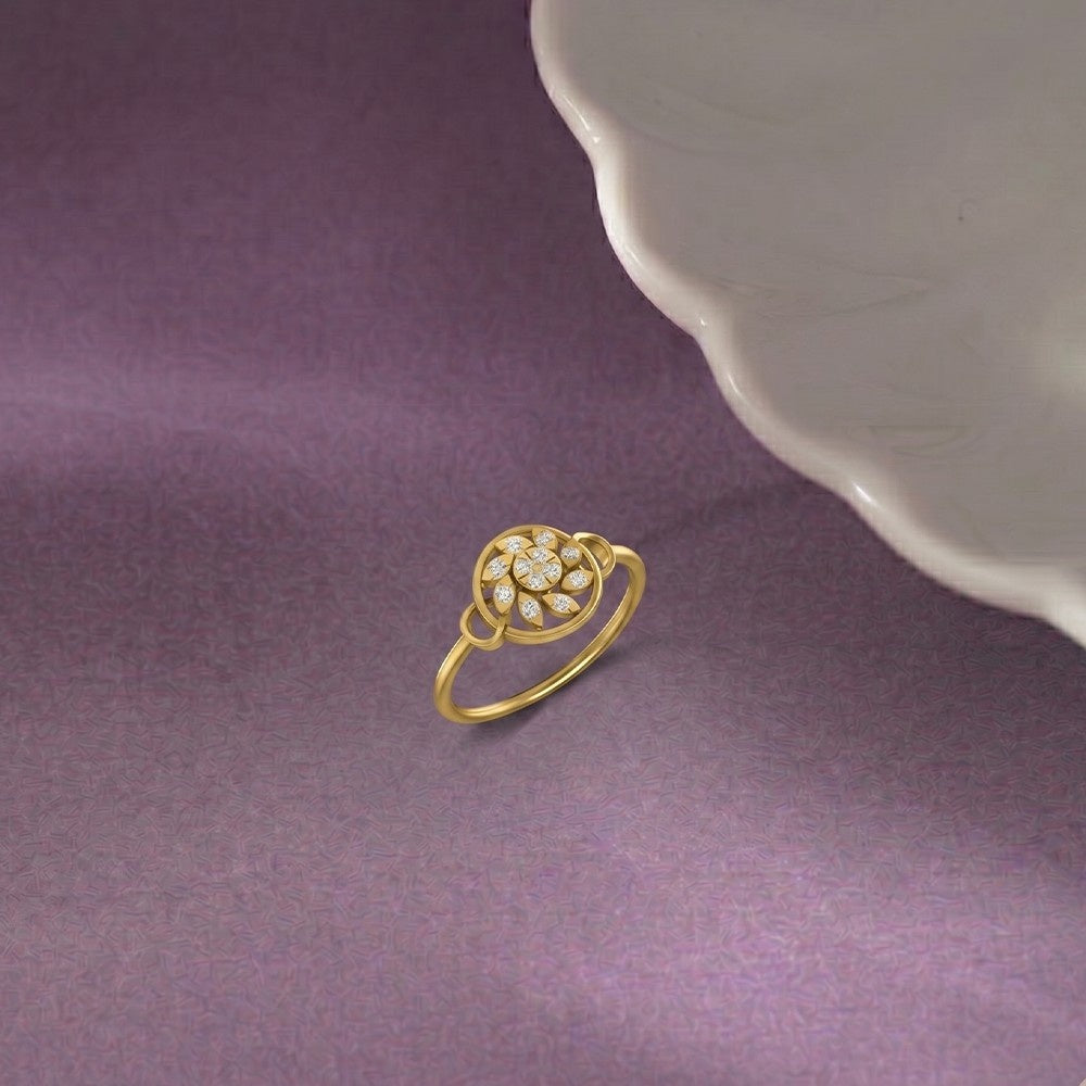 Gold & Diamond Engagement Ring For Women KRC10256