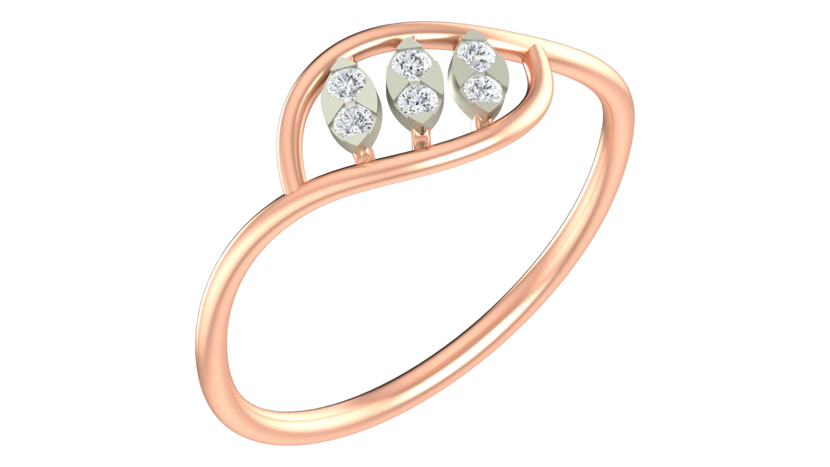 18K Gold & Diamond Ring For Women KRB10145-A