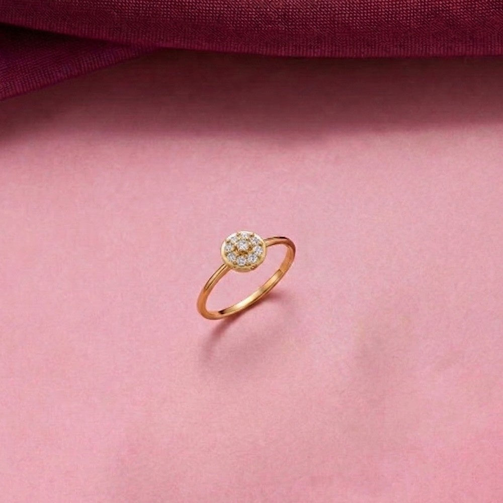 Gold & Diamond Dailywear Ring For Women KRC10727