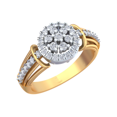 18K Gold & Diamond Ring For Women KRB10428