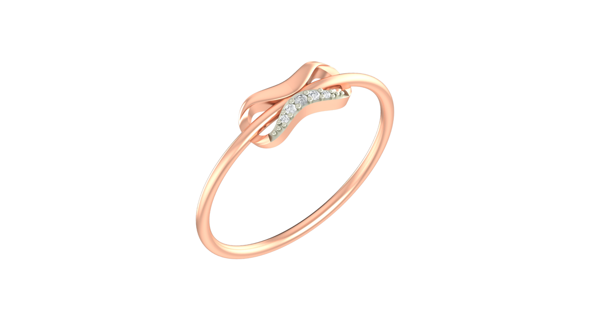 18K Gold & Diamond Ring For Women KRB10471-A