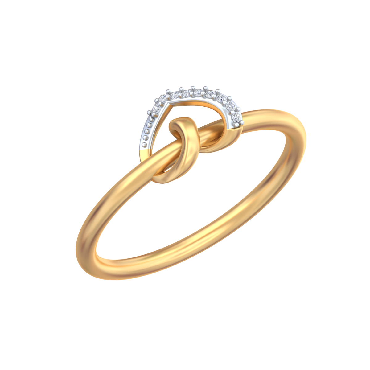 18K Gold & Diamond Ring For Women KRB10472