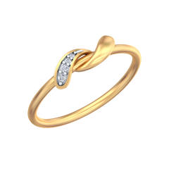 18K Gold & Diamond Ring For Women KRB10473