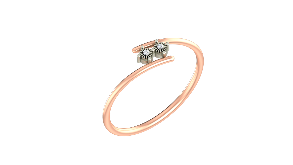 18K Gold & Diamond Ring For Women KRB10478-A