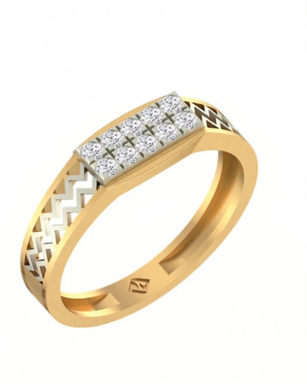 Gold & Diamond Ring For Men KRB20016