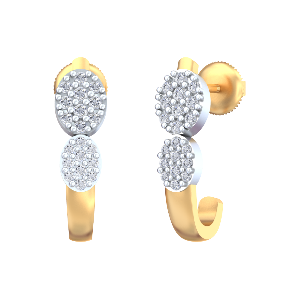 18K Gold & Diamond Women Earring KRB30018