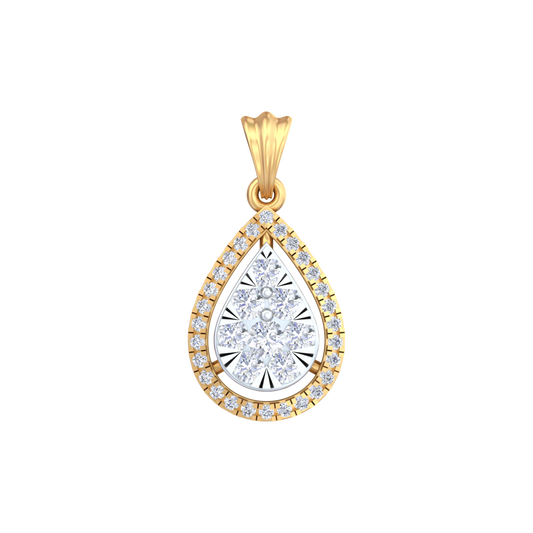 18K Gold & Diamond Partywear Pendant Set KRB40027P