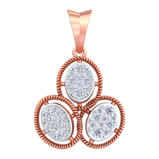 18K Gold & Diamond Partywear Pendant Set KRB40044P