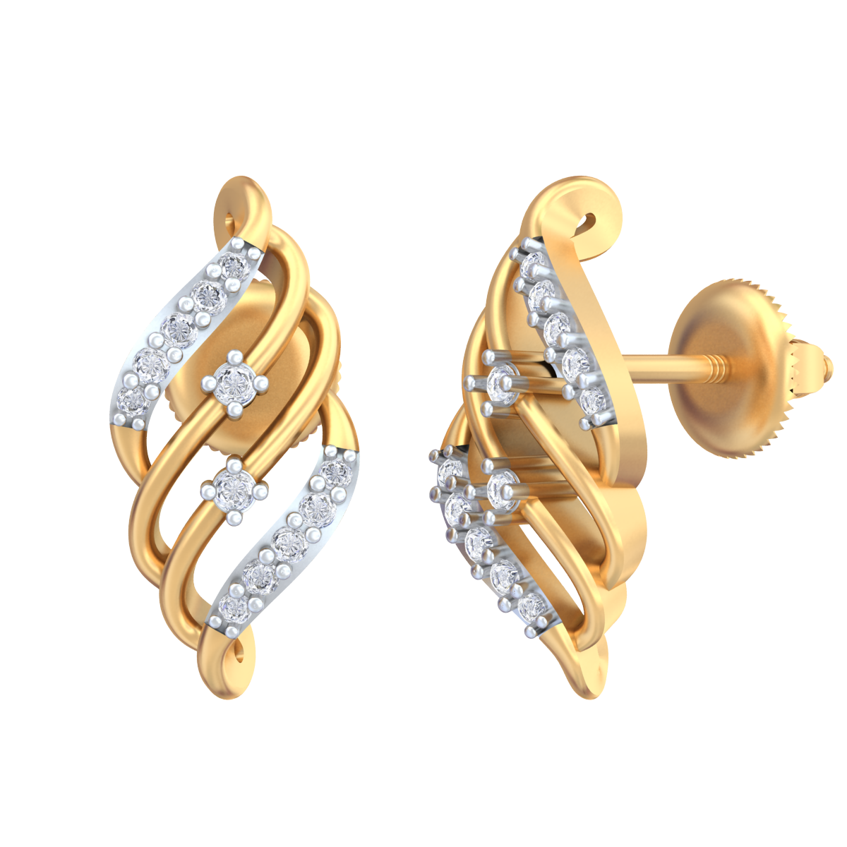 18K Gold & Diamond Women Earring KRB40048E