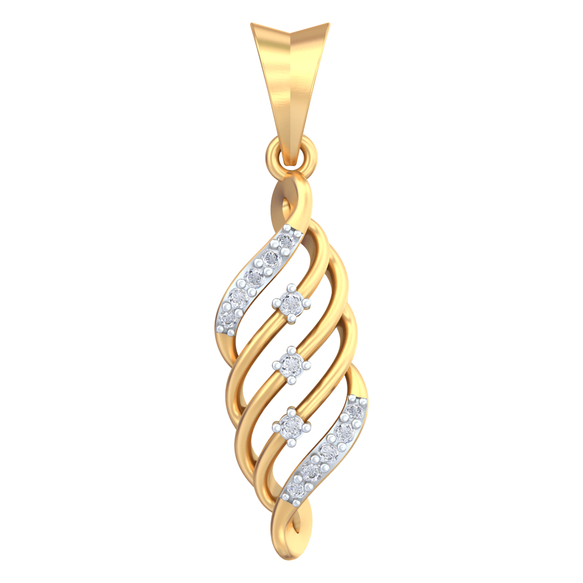 Gold & Diamond Dailywear Pendant Set KRC40576